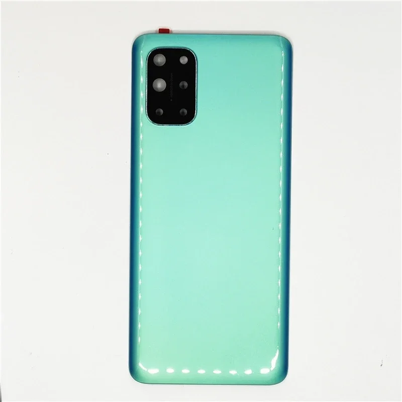 Tampa da porta traseira de vidro para oneplus 8t, tampa da bateria, caixa traseira do painel com lente da câmera, adesivo