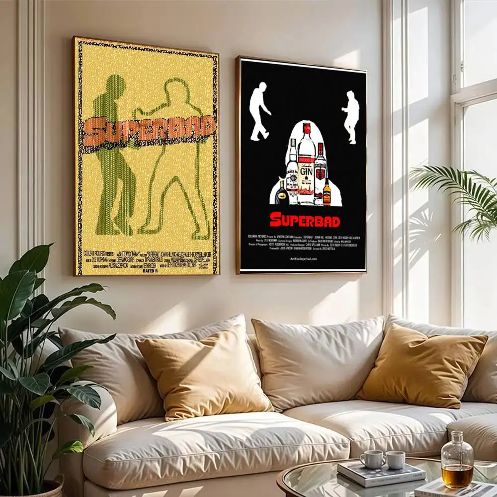Teen film Movie S-Superbad   Vintage Posters Sticky Whitepaper Prints Posters Artwork Posters Wall Stickers