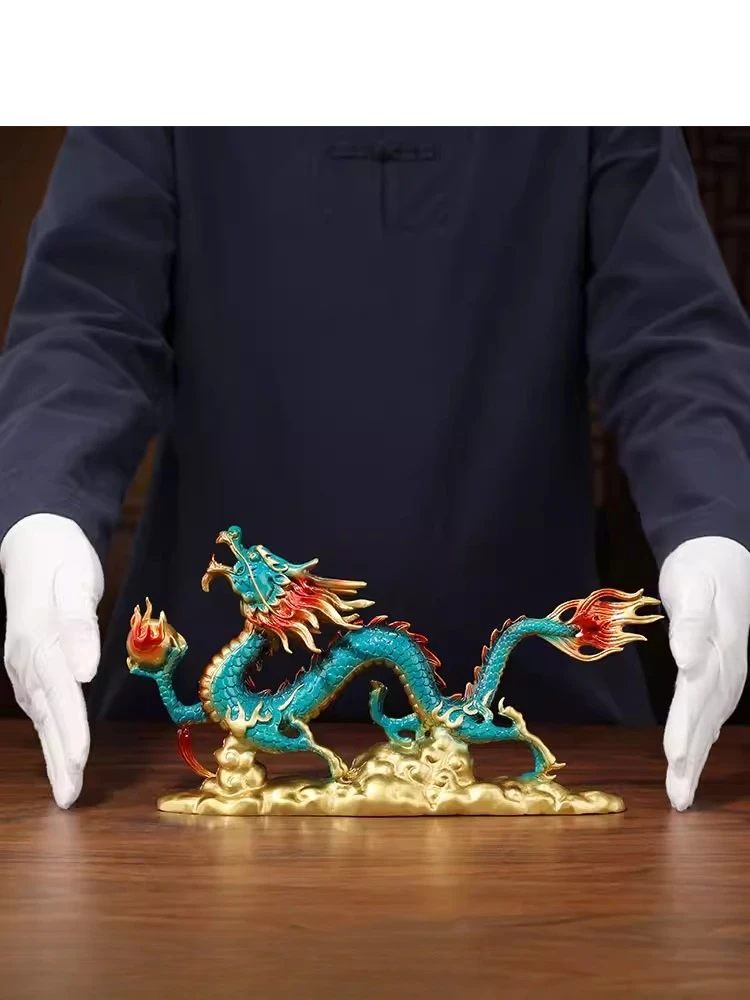 Dragon copper ornament, living room, office, home entrance decoration, housewarming, new home gift, moving gift