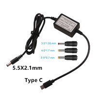 USB C Type-C to DC 5.5x2.1mm 2.5x0.7mm 3.5x1.35mm 4.0x1.7mm 24V booster module Power Cable for Router LED Light Fan 24V Devices