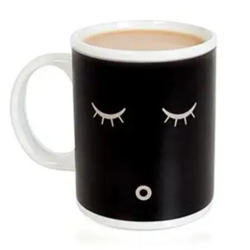 Ceramic Magic Color Changing Cup, Heat Sensitive Mug, Big Eyes, Small Eyes, Hand Grip Coffee Cup, Temperature Change