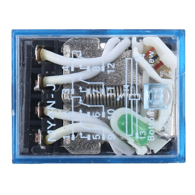 FULL-6X HH54P DC 12V Bobina 4PDT 14 Pinos Relé de Potência Eletromagnética Base DYF14A