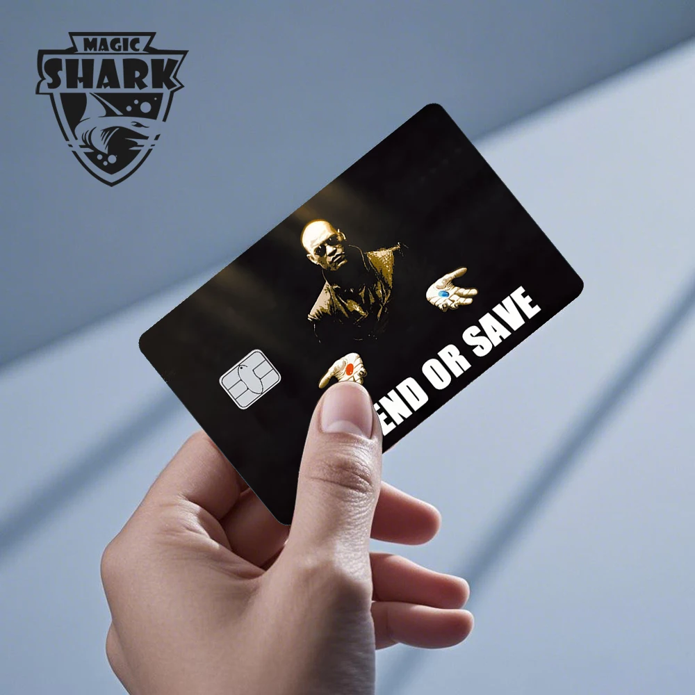 100% New Arrival Conch Money Bow Anime Speend or Save Meme Credit Card Film Debit Card Sticker Skin