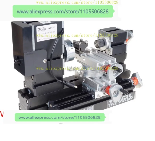 60W High Power Miniature Metal Rotary Lathe TZ20002MR Student Machine Tool Model Making DIY