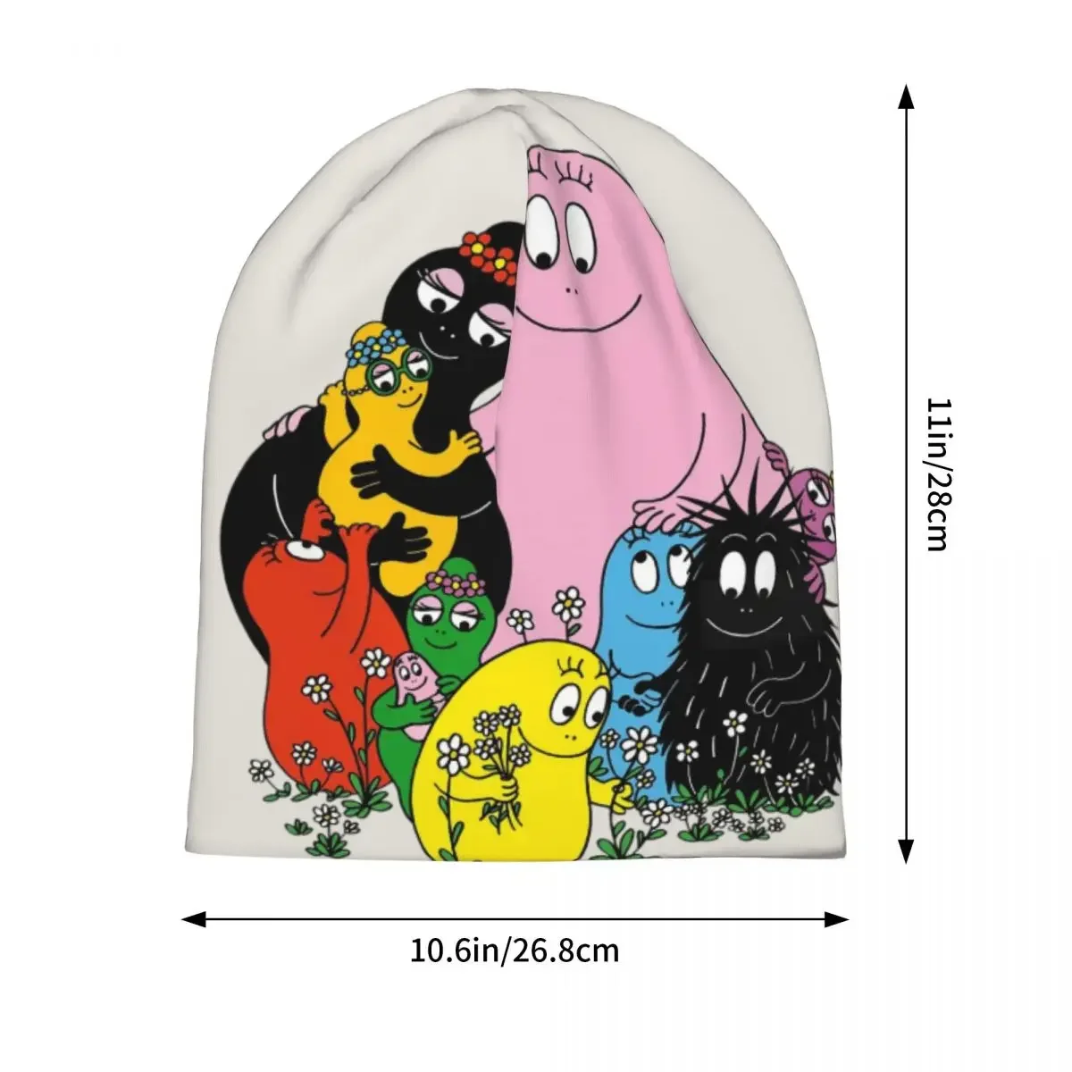 Les Barbapapa Family Men and women Knitted Hat Beanies Hat For Men And Women Print Bonnet Hats