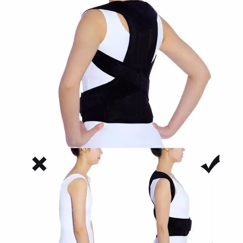 Lumbar Column Posture Corrector Vest Adjustable Reinforced Belt Back Support Strap Shoulder Spine Brace Neck Stretcher Trainer