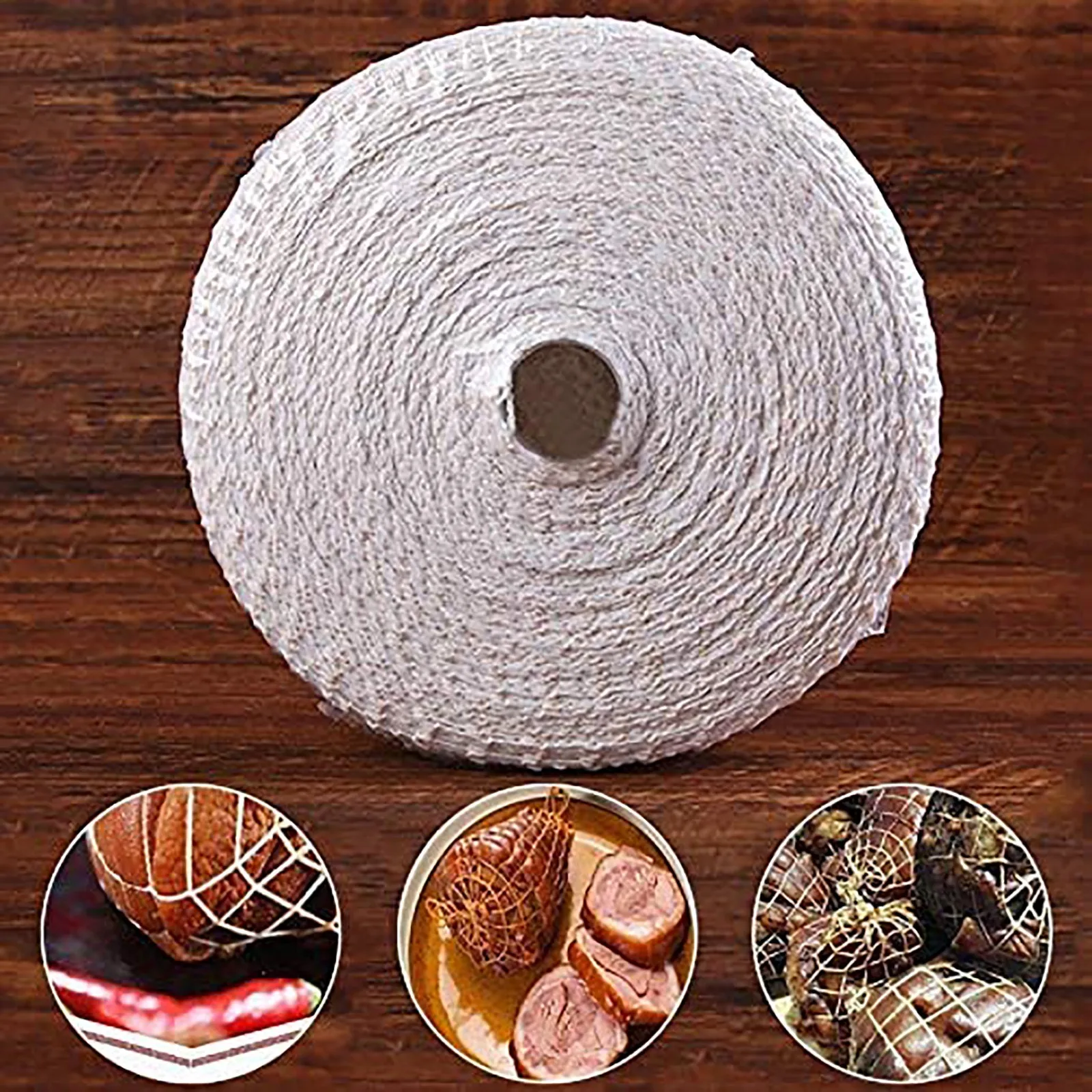 5m Meat Netting Roll Size 18 Elastic Meat Poultry Ham Netting Roll Wrapping Beef Netting Roll For Cooking Meat Sausage Making