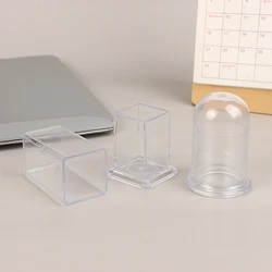 Toothpick Box Thickened Acrylic Transparent Round Square Portable Convenient Life Home Living Room Toothpick Storage Box