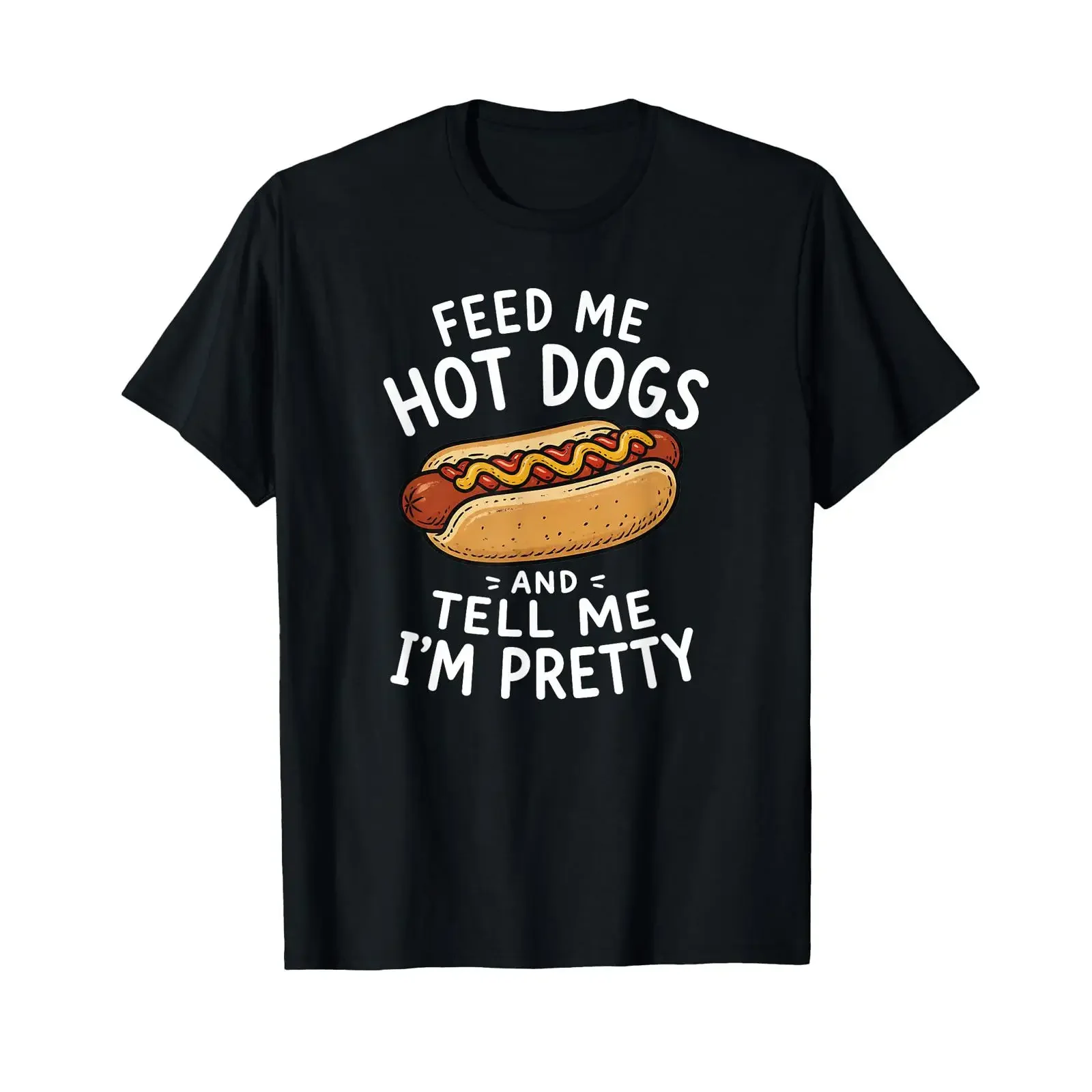 Füttere Mich mit Hotdogs and sag Mir DASS ich EIN ziemlich lustiger Hotdog Bin T Shirt vintage Washed Unisex designer clothes