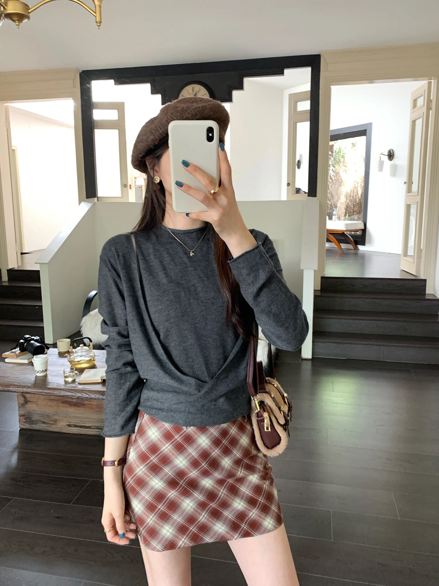 

Women's Long Sleeve Knitted Vest Fake Two-Piece Design Casual Commute Style Soft Wool Blend Base Layer Top New Arrival