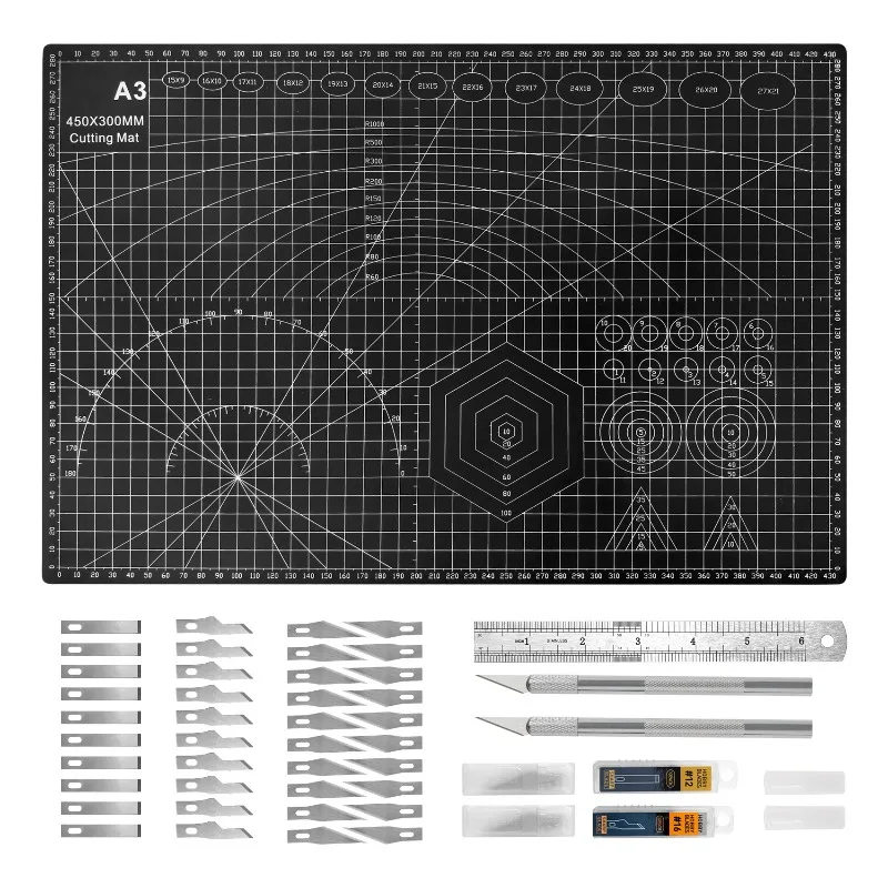 

A3 & A4 Self-Healing Cutting Mat - Craft Mat for Drawing & DIY Projects