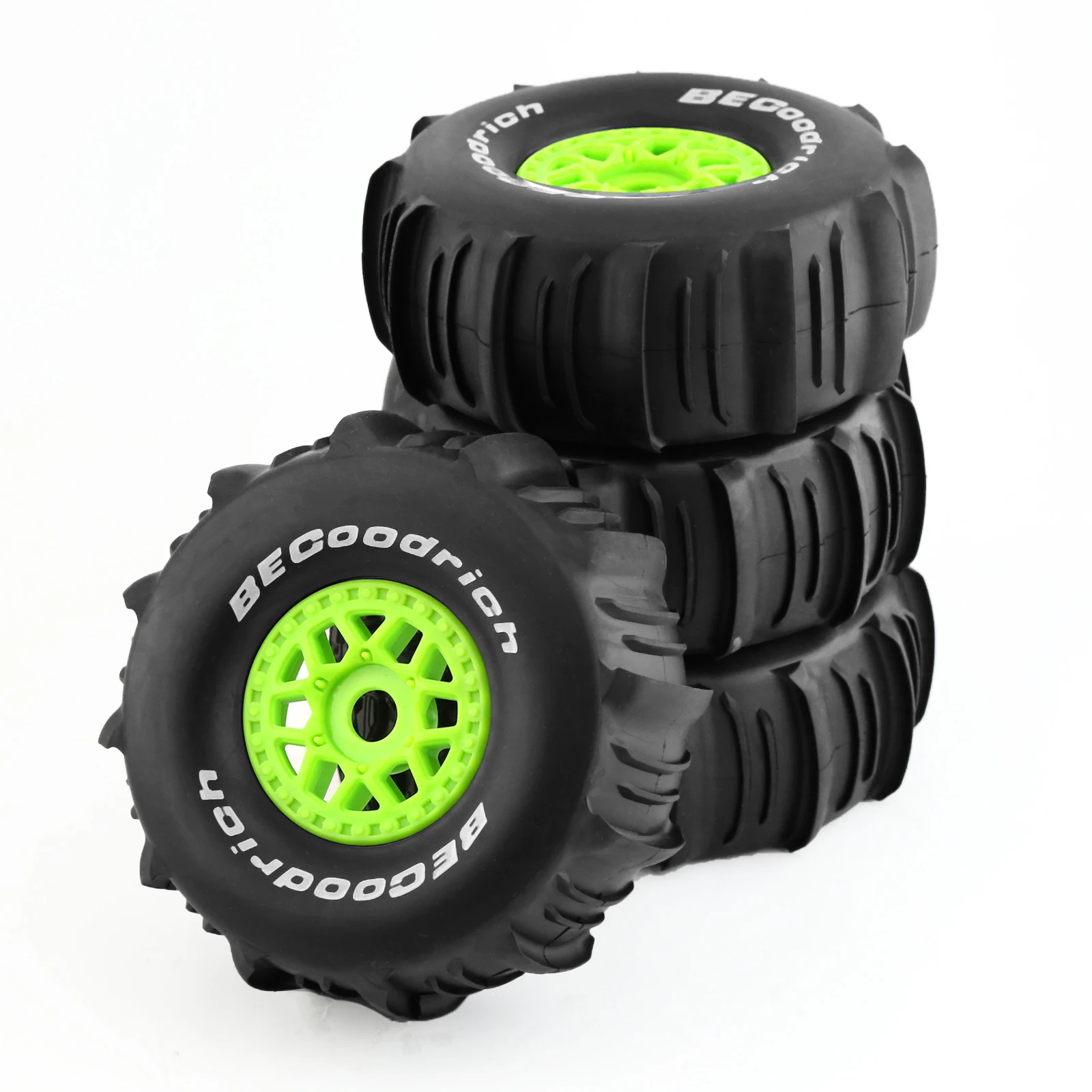 4 pièces 1/7 camion de parcours court du désert et pneu de sable OD138mm 17mm roue hexagonale pour ARRMA Mojave TRAXXAS UDR Yikong DF7 FS Bug tout-terrain