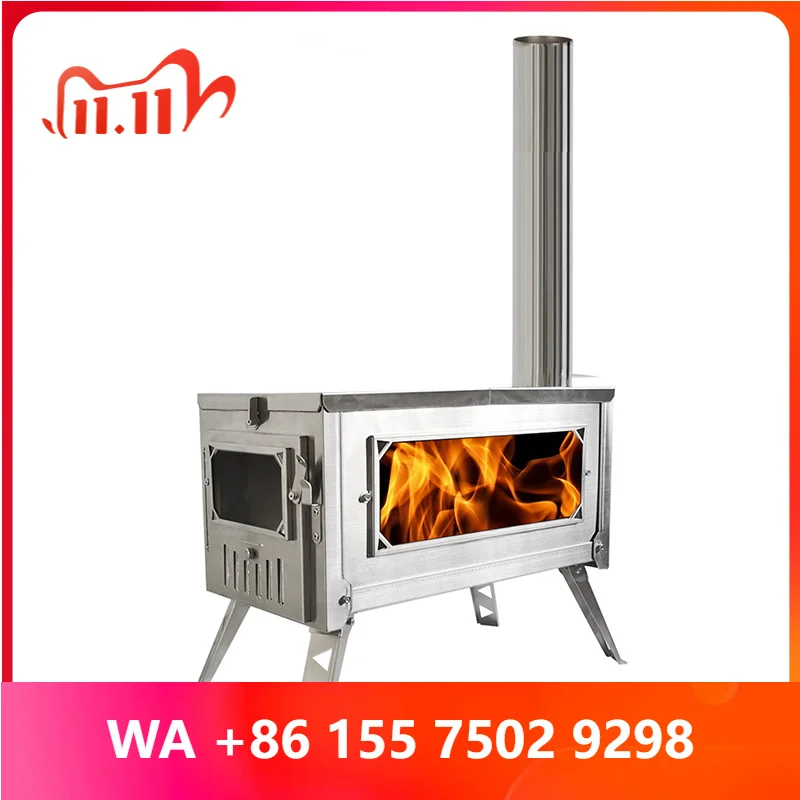 Modern Den Outdoor Multipurpose Folding Burning Wood Burning 304 Stainless Steel Stoe