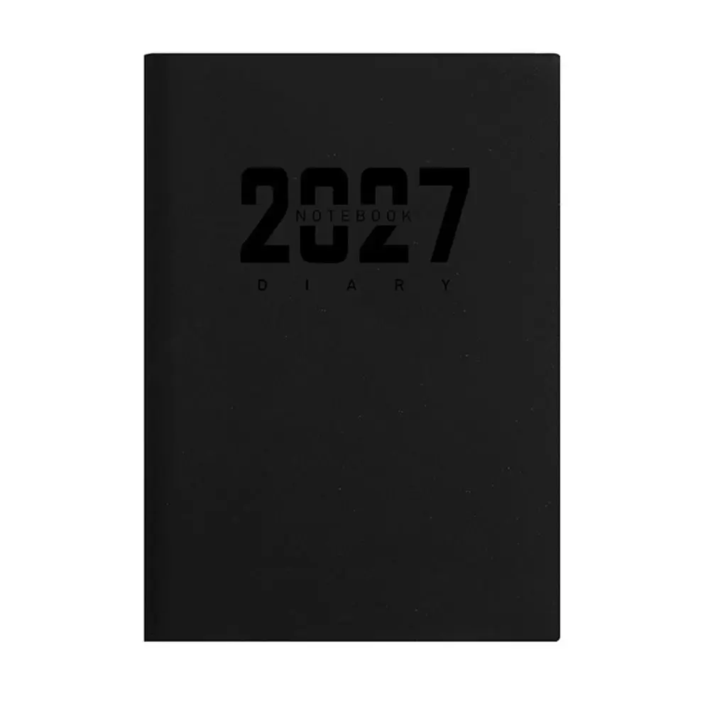 Portable A5 2027 Schedule Book To Do List Planner Reminder Daily Planner Book Textured PU Planner Notebook Students