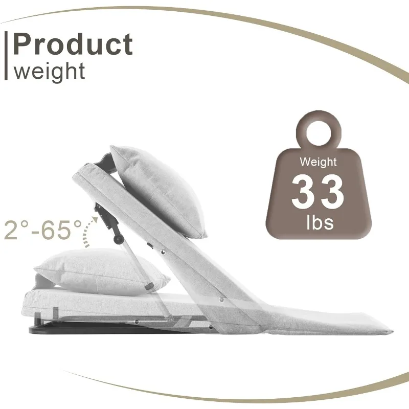 مسند ظهر للسرير قابل للتعديل لرفع الطاقة لكبار السن المرضى المصابين، كرسي مسند ظهر للجلوس لدعم الظهر القطني للرقبة 220 رطلًا