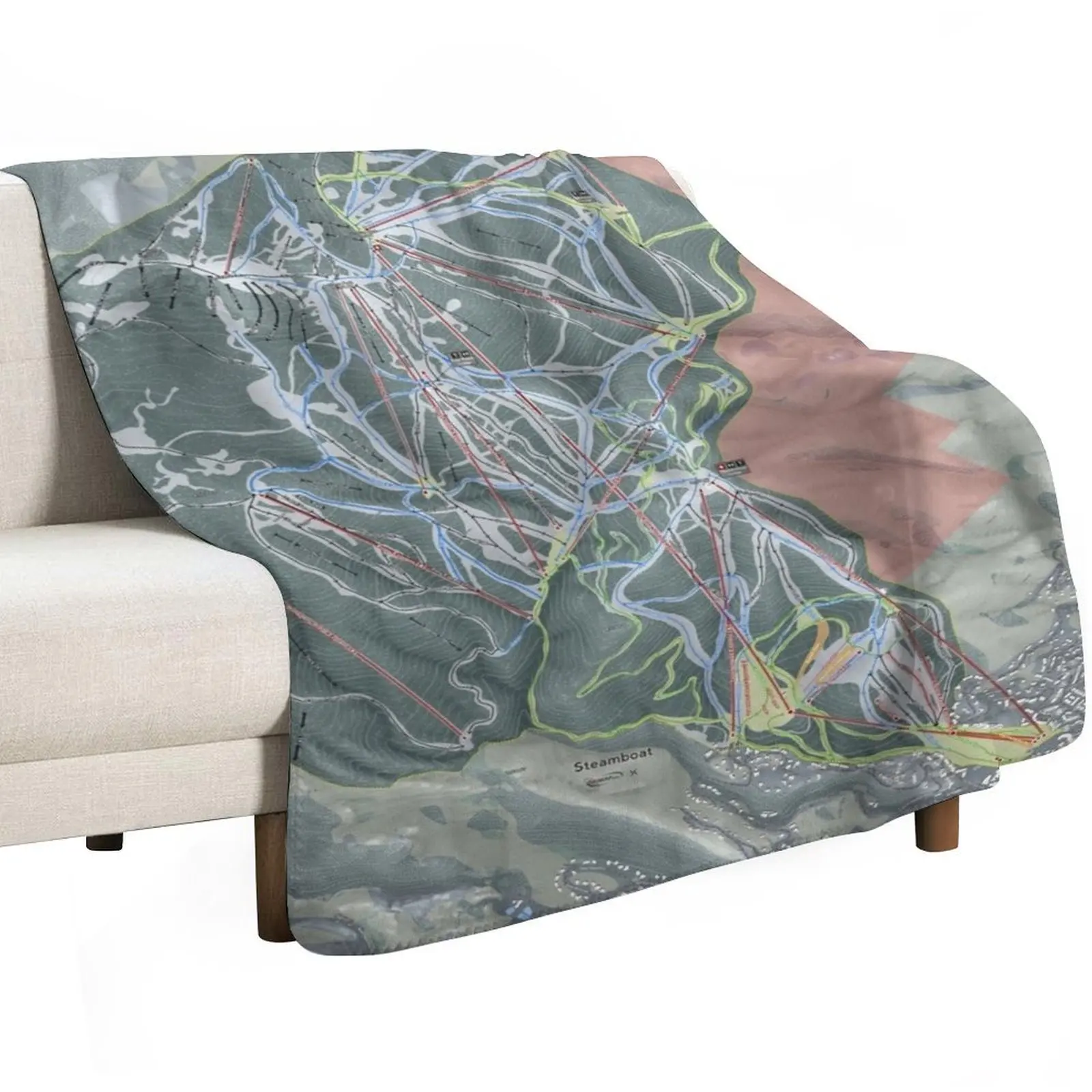 Steamboat Resort Trail Map Throw Blanket Comforter for babies For Sofa Thin bed plaid Blankets For Sofas Blankets