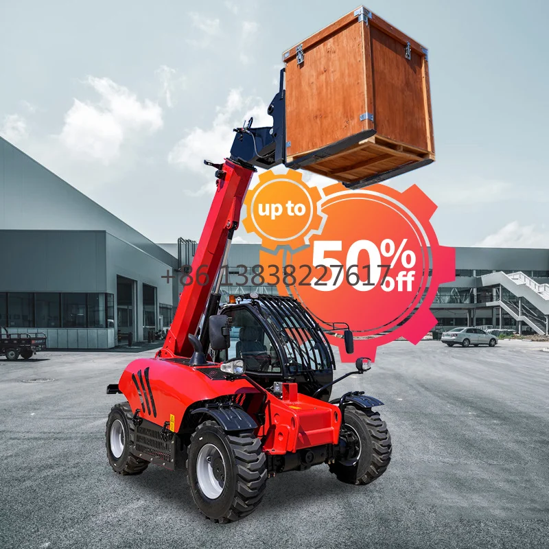 High Efficiency Telescopic Handler Telehandler Fast Lifting Warehouse Heavy Cargo 3 Ton 10m 4WD Diesel for Construction Mining