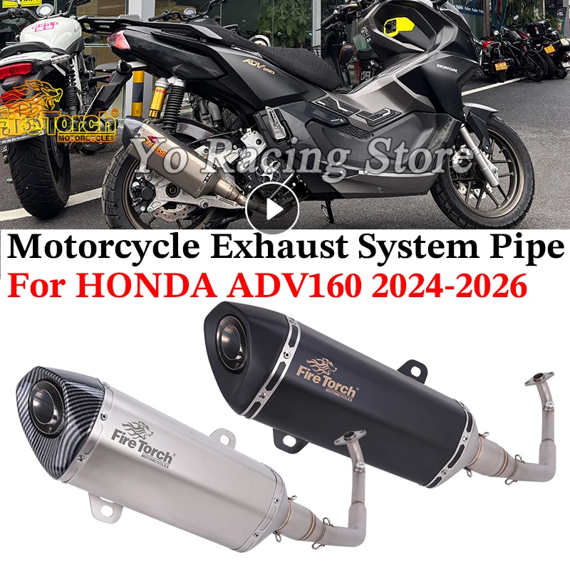 

Slip On For HONDA ADV160 ADV 160 2024 - 2026 Full System Motorcycle Exhaust DB Killer Muffler Espace Moto Wtih Front Link Pipe
