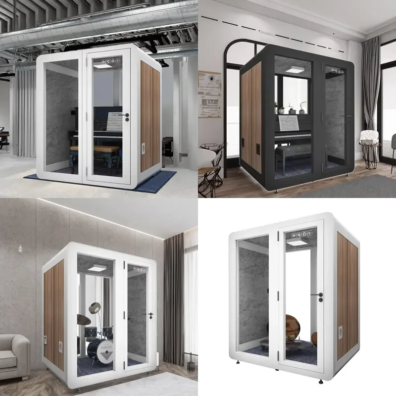Durable Modern Steel Modular Adjustable Outdoor Soundproof Room 40dB Noise Reduction Music Studio Warehouse Quality