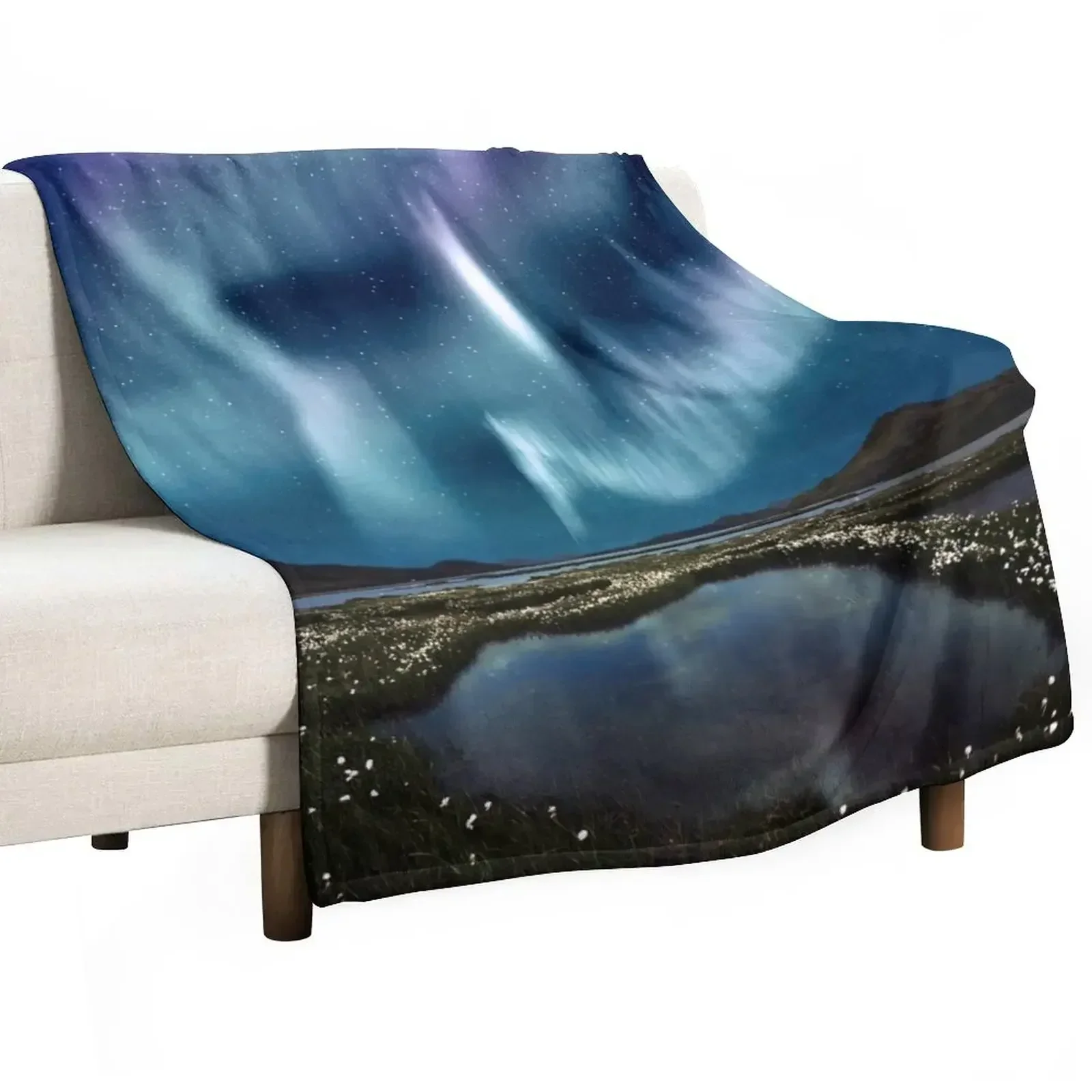 New Northern Lights Throw Blanket for babies Warm Hairy Stuffeds Moving Thins Blankets