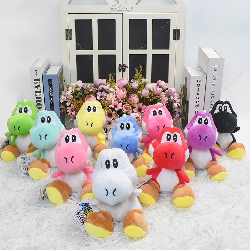 10 Styles Plush Toy 15CM Yoshi Colours Yellow Purple Red Yoshi Cute Soft Stuffed Plush Dolls for Children Christmas Gift