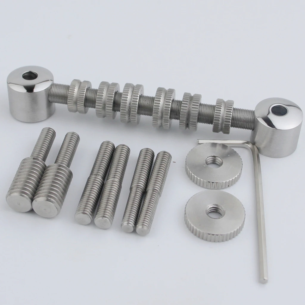 Stainless Steel Space Control Adjustable Roller Guitar Bridge Base Screw Thickness Optional