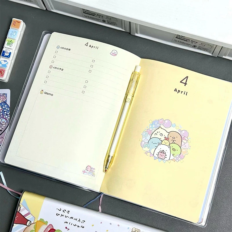 Picture 6: Cute Burger 2026 Calendar Notebook Yearly Schedule Planner Students' Daily Plan Arrangement Record Diary