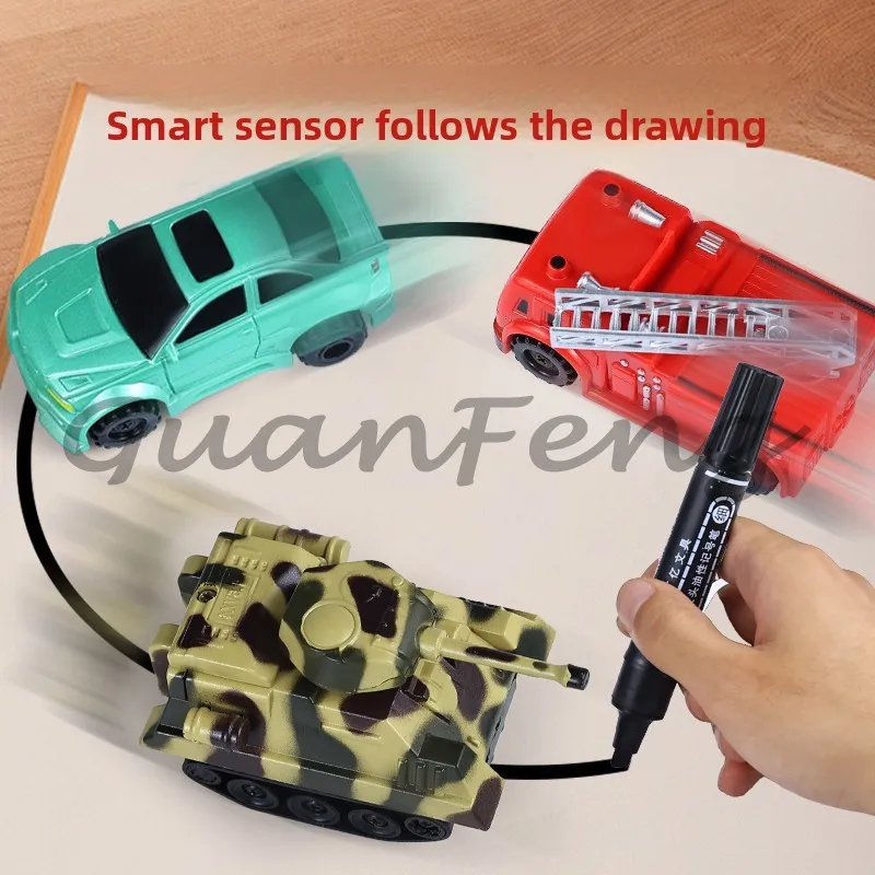 Inductive Line-Following Toy Car, Intelligent Rail-Tracking Mini Racing Car