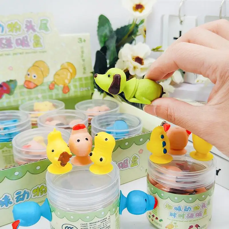 Sensory Fidget Toys Squeeze Toy For Kids And Adults Animal Sensory Fidget Stress Relief Suction Cup Pinch Toys Phone Holder For