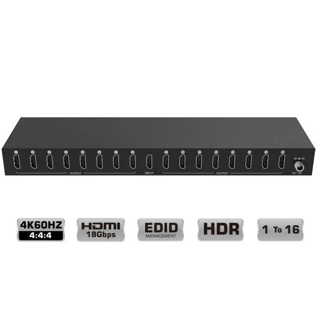 

18Gbps 1x16 HDMI Splitter with EDID Splitter HDMI for Home Theater System