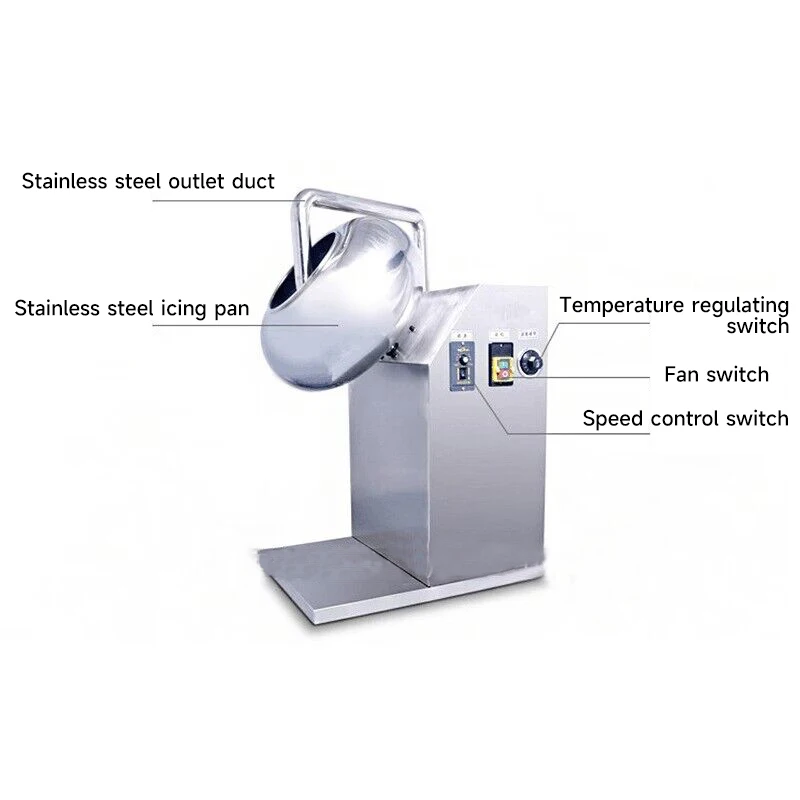 Professional Electric Chocolate And Sugar Coating Machine Fruit-Based Panning Machine