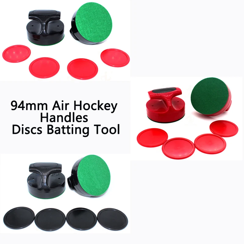 

94mm Air Hockey Handles Discs Batting Tool With Push Handles Discs Ice Hockey Piece For Adult Entertainment Hockey Accessories