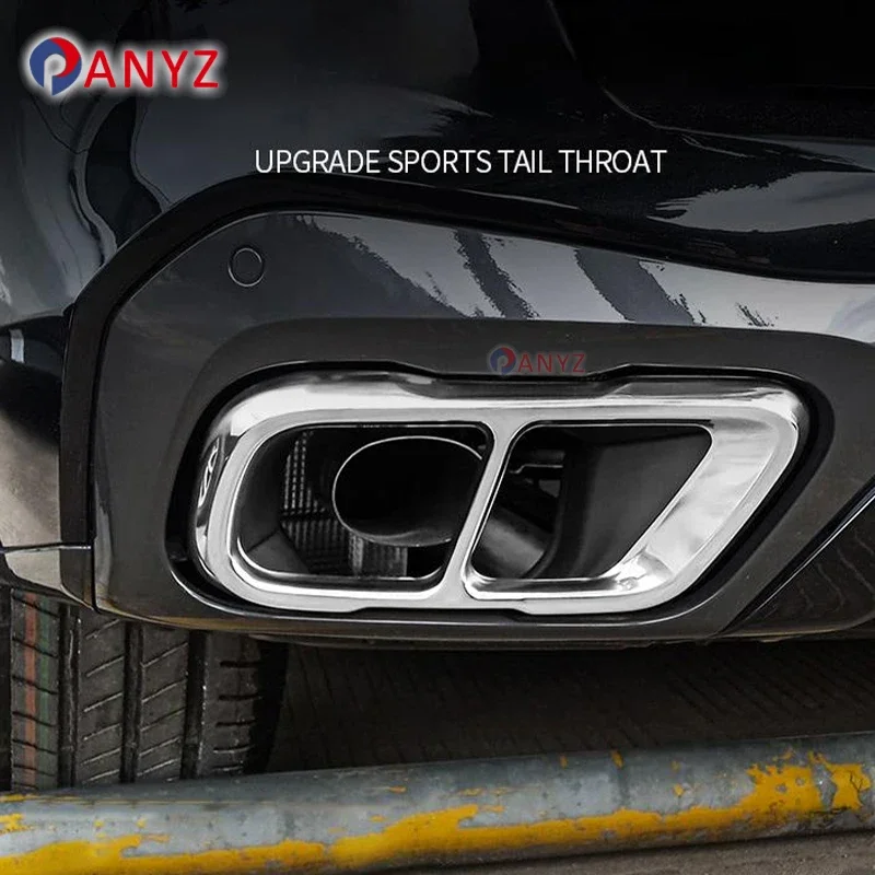 車のテール喉フレーム装飾-bmw-5-シリーズ-6gt-g30-g31-カバートリムステンレス排気管外装アクセサリー