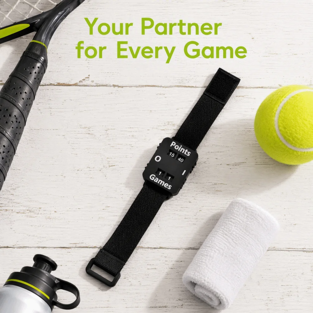Adjustable Elastic Strap Wrist Score Counter Lightweight No Battery Required Mechanical Wrist Scorekeeper Black White Portable