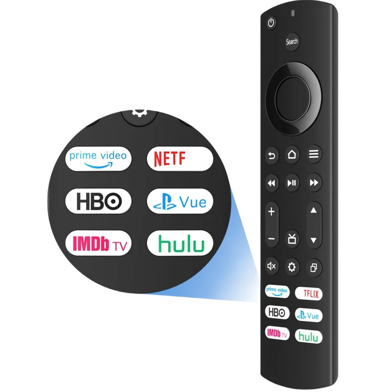 New Replacement Remote for All Insignia Smart TVs and Toshiba Smart TVs with 6 Shortcut Buttons, Prime Video, ImdbTV, Hulu