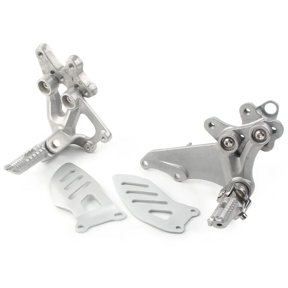 For SUZUKI GSXR 600 750 K6 K8 2006 2007 2008 2009 2010 Motorcycle Front Rider Foot Pegs Left + Right Footrest w/ Brackets