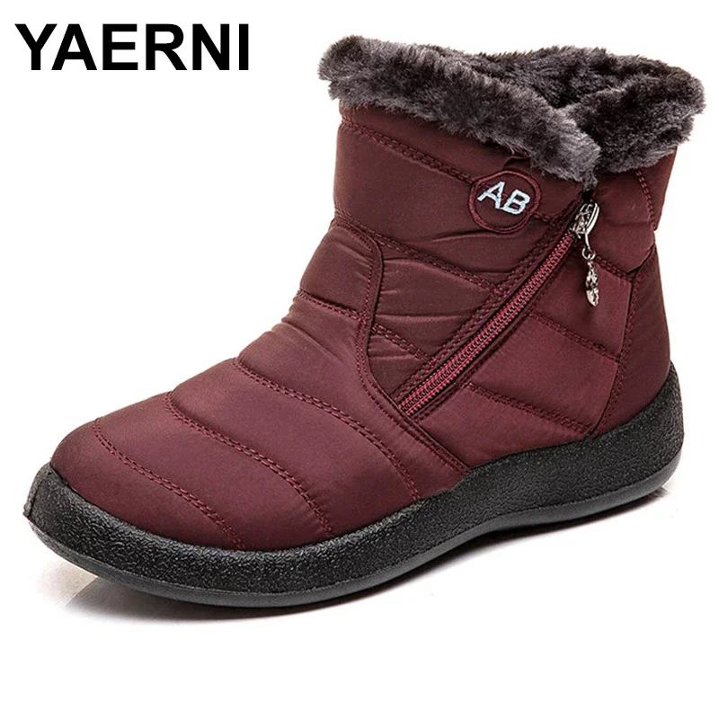 YAERNIWomen stivali nuovi stivali da neve impermeabili per scarpe invernali donna Casual leggero caviglia Botas Mujer stivali invernali caldi