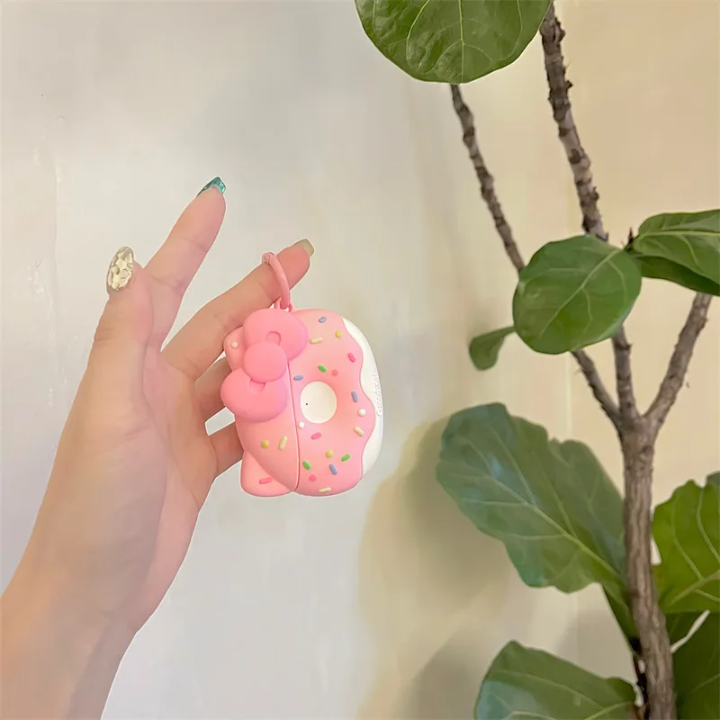 3D Doughnut Hello Kitty Earphone Cover For Apple AirPods 1 2 3 Generation Airpods Pro/Pro2 Wireless Bluetooth Headphone Case