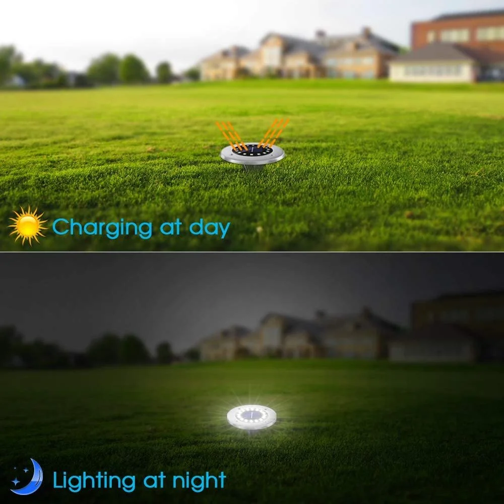 12 Pcs Solar Rasen Lampe Multi-verwenden Solar Powered Boden 8LED Solar Lichter für Außen Pathway Yard Dekorative Gehweg terrasse Decor