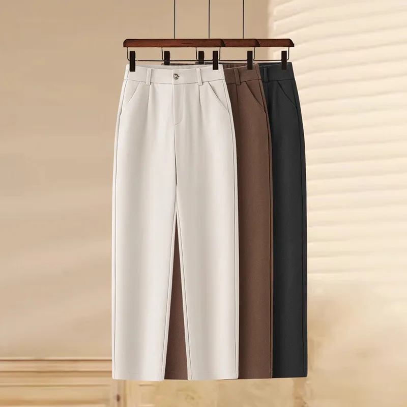 

Casual Harem Pants for Women, and Winter Elegant Carrot Pants, Draped Slimming Straight Pants