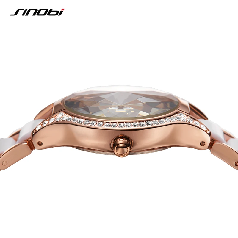 SINOBI Elegant Fashion Watch Fashion Hot Sales Watches Women Ladies Luxury Clock Golden Diamond Dropshipping Quartz Wristwatch