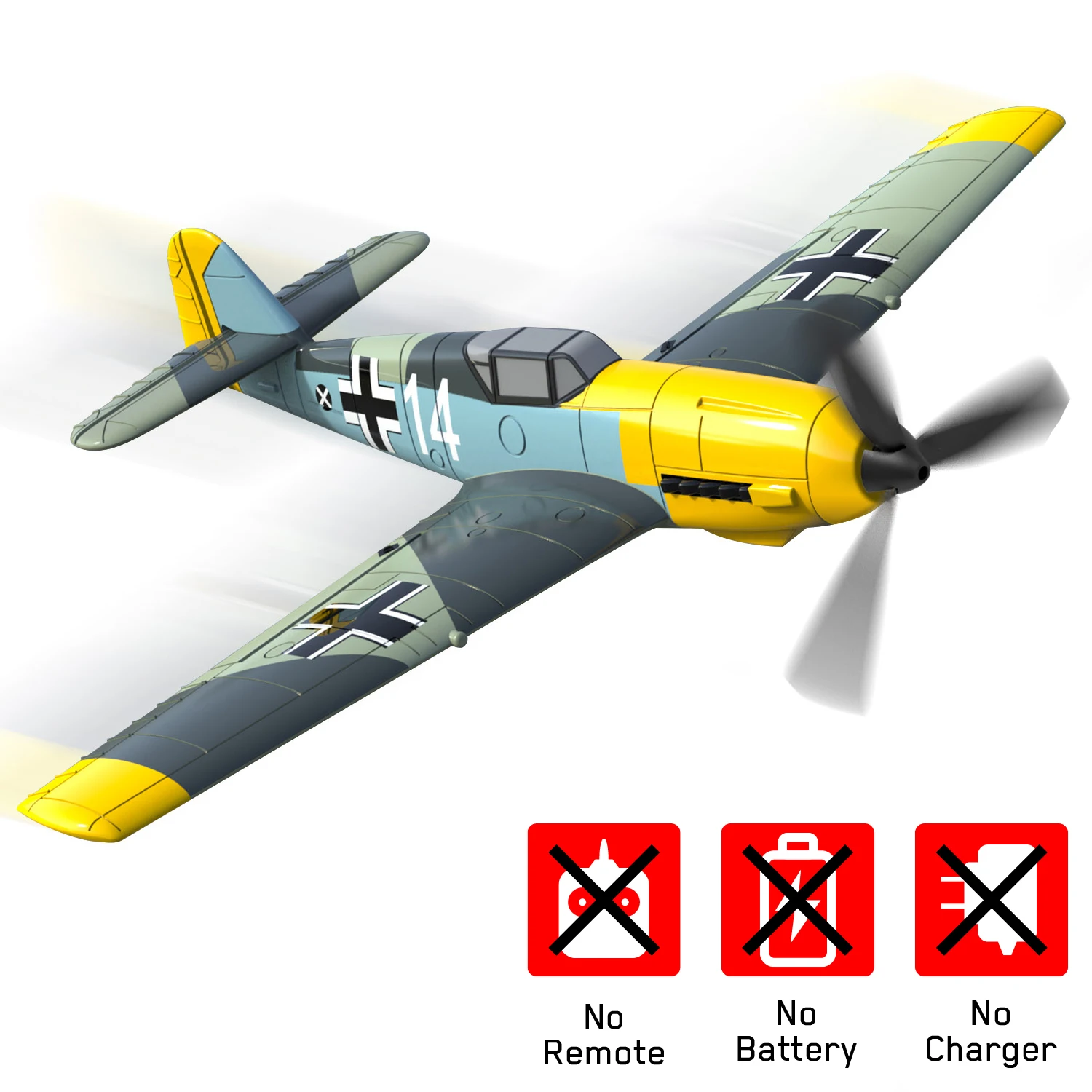 EPP 400mm P51D Mustang /BF109/P40/Zero PNP Plane 2.4G 4-CH 6-Axis One-key Aerobatic RC Warbird Mini Plane