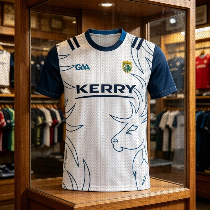 2026 Kerry County Classic Green Yellow Gaelic Football Lightweight Quick-dry Jersey Fans Version Training Shirt Parent-child Top