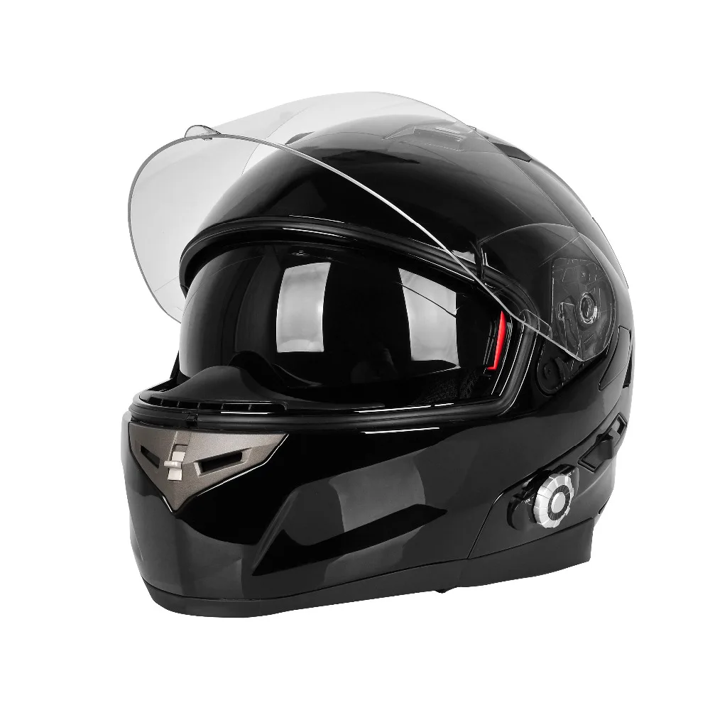 Smart Bluetooth Motorcycle Helmet Built in Intercom System DOT Standard Helmet 3 Riders BT Talking with FM Radio