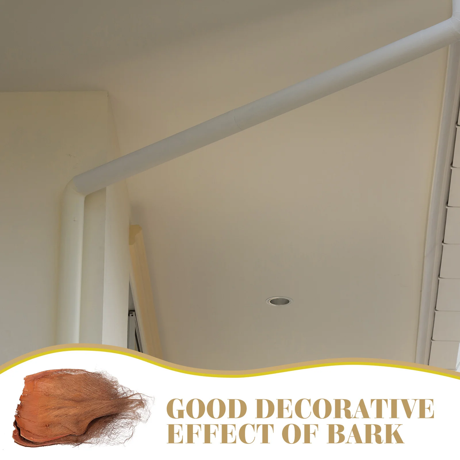 

3Pcs Tree Bark Decoration Natural Coconut Bark for Pipeline Water Decor Home Garden Landscape Unique Chic Easy Install