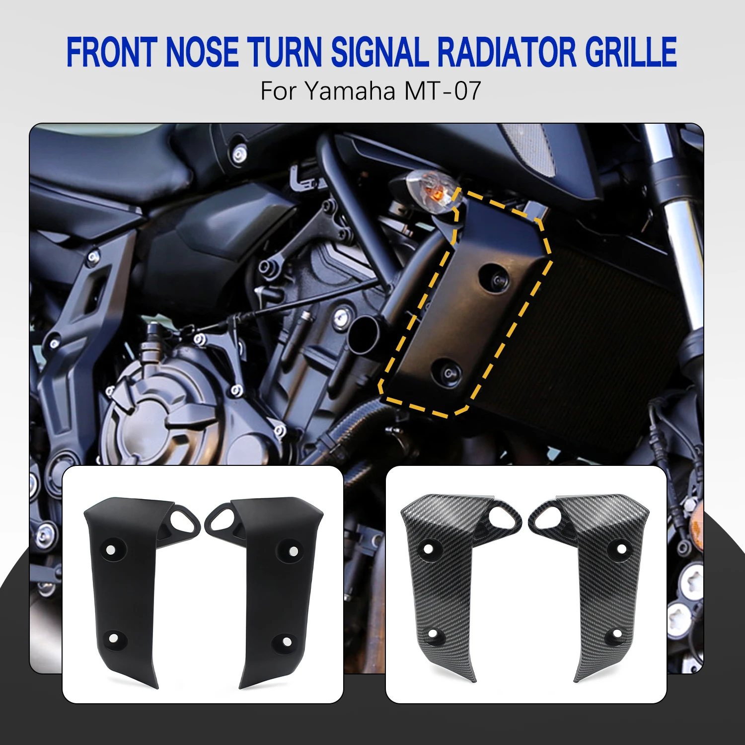 Motorcycle Front Radiator Cover Guard Fairing For Yamaha MT-07 MT 07 MT 07 2018 2019 2020