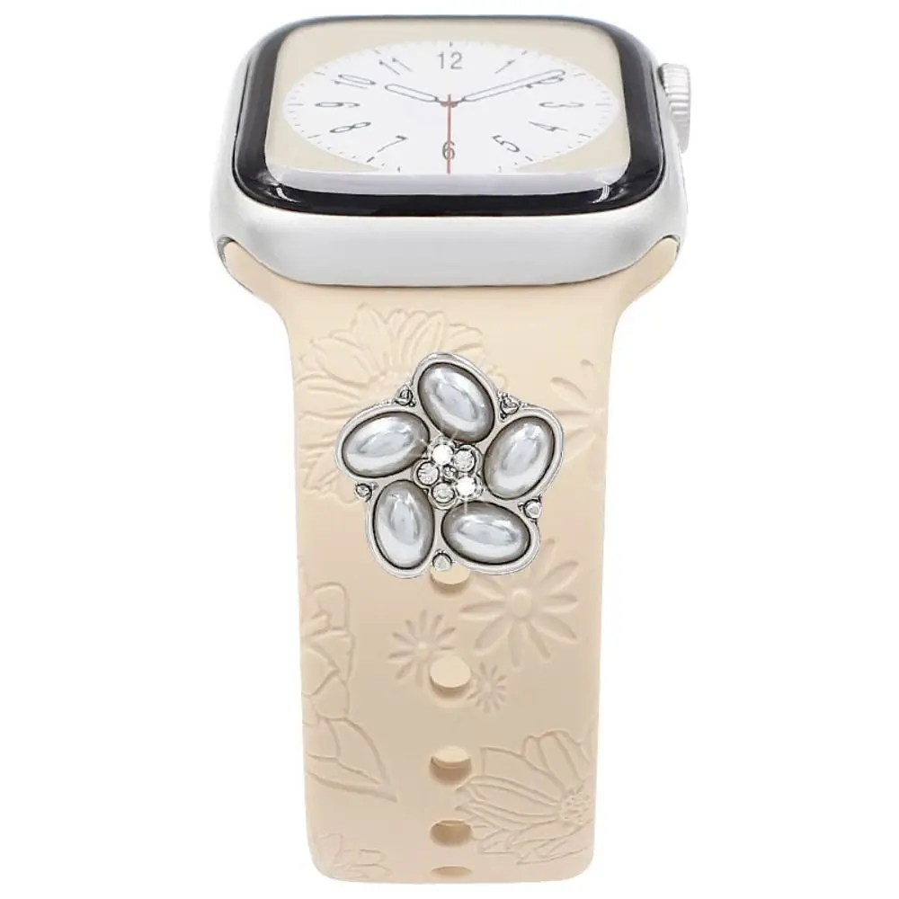 New Metal Watch Band Decorative Nails Diamond Brooch Decorative Ring Watch Band Ornament for Iwatch Strap Accessories