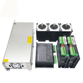 CASUN Nema 23 Stepper Motor Set Mixed 3-axis numerical control router kit with TB6600 driver and 350W power supply