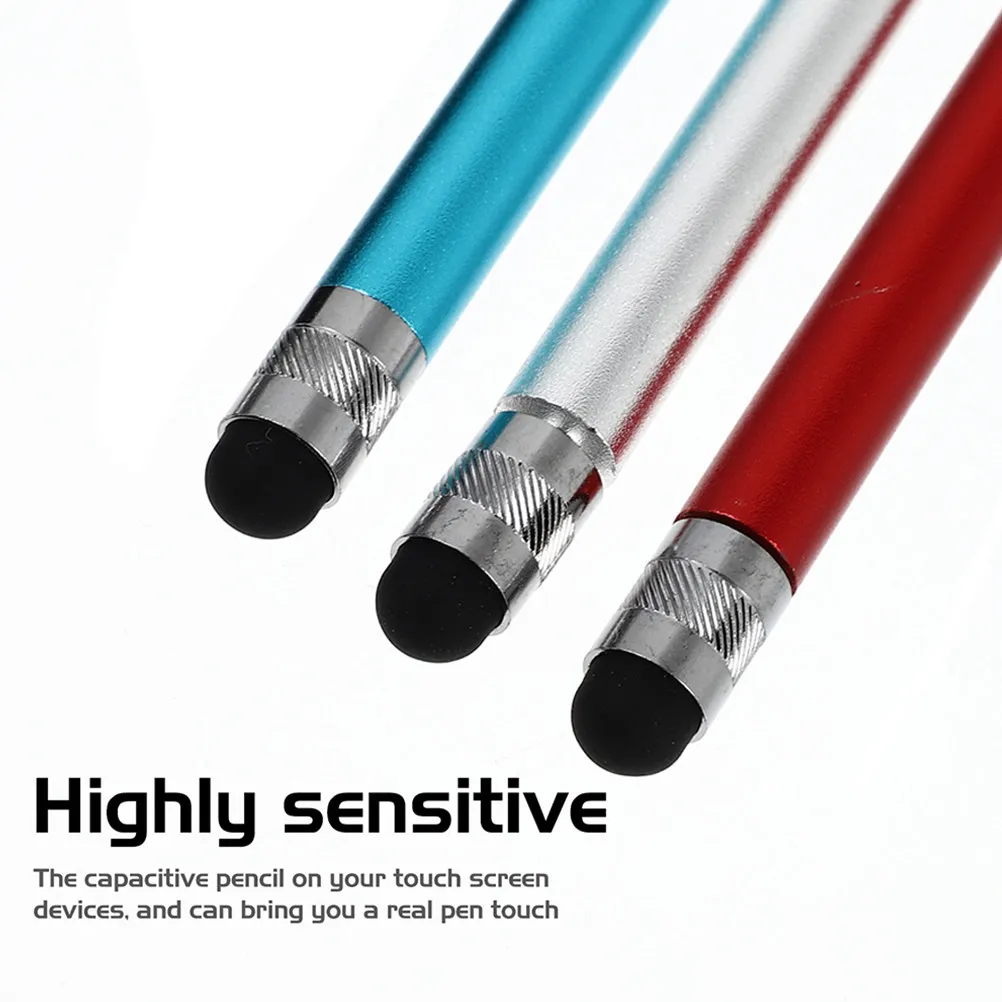 

4Pcs Professional Touch Screen Pen for Tablet and Smartphone Double Sided Silicone Tip Sandblasted Anodized Stylus Drawing Note
