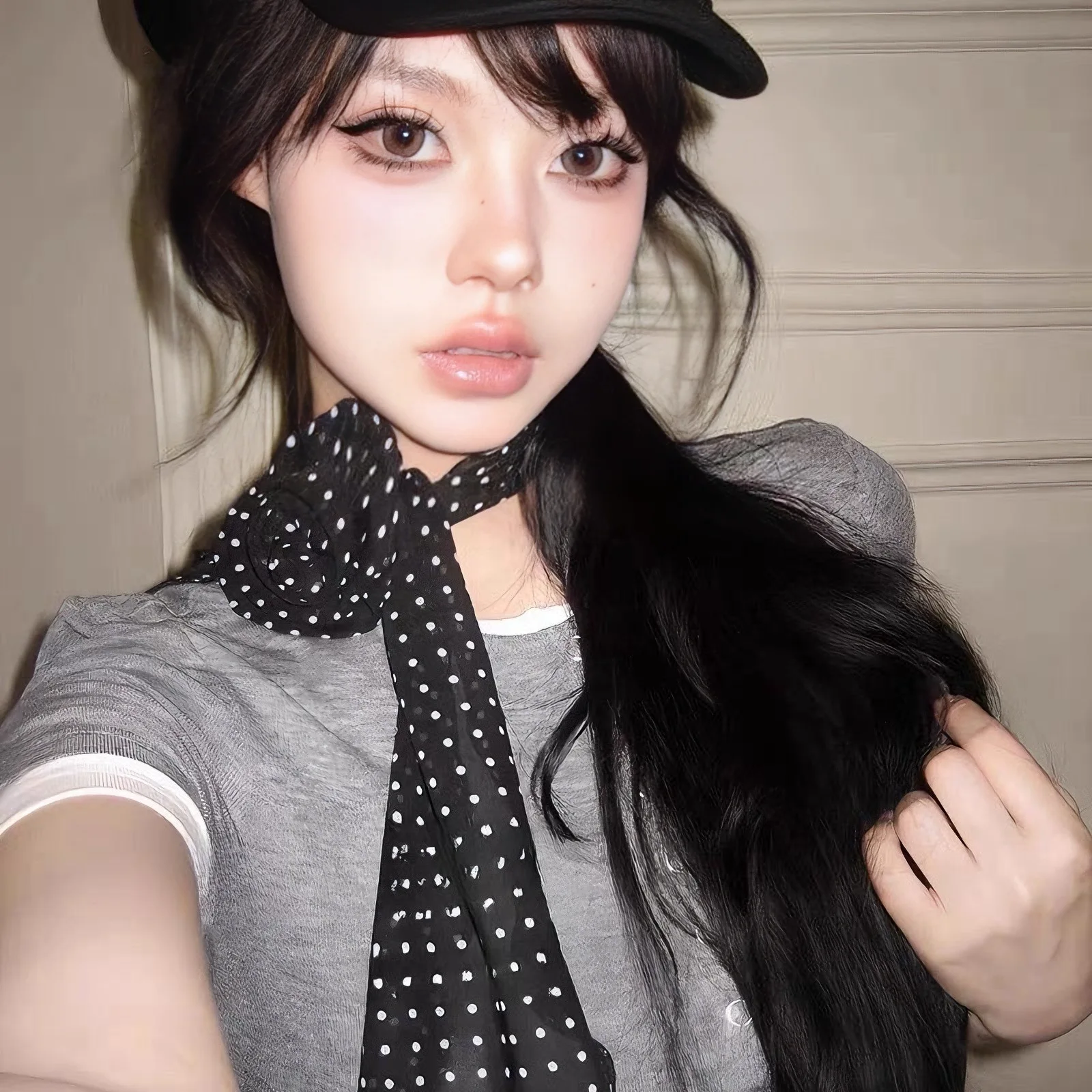 

Кружевной шарф-лента для женщин: элегантный длинный шейный платок для весны, универсальный аксессуар для украшения шеи